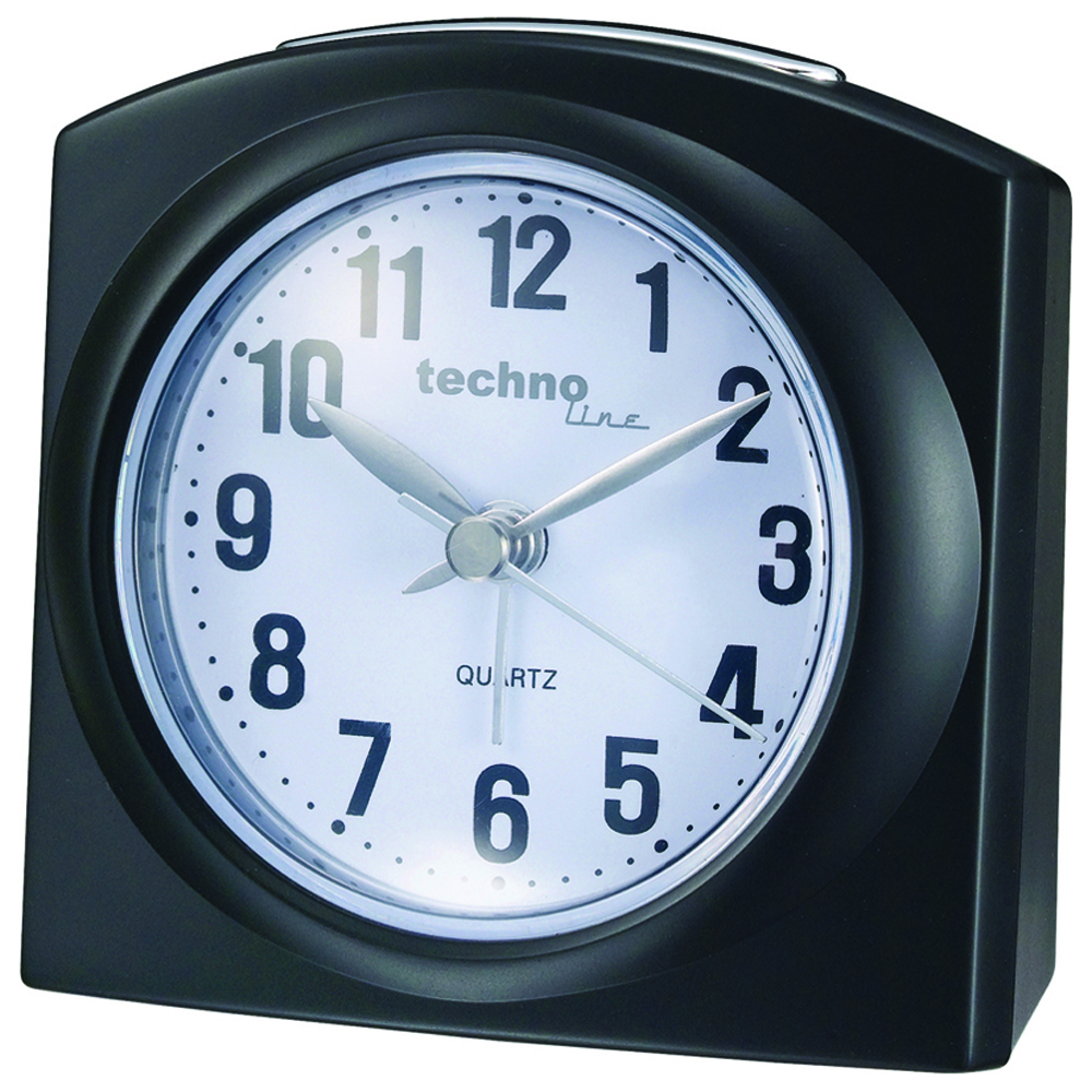 techonline Quarzwecker Modell L, schwarz