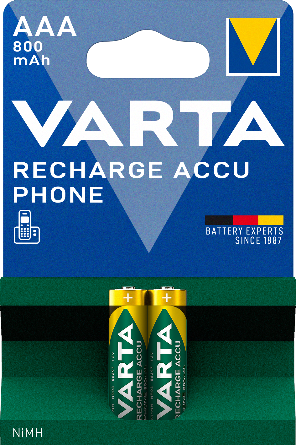 T398 Varta Phone Power Akku AAA, 2er Blister