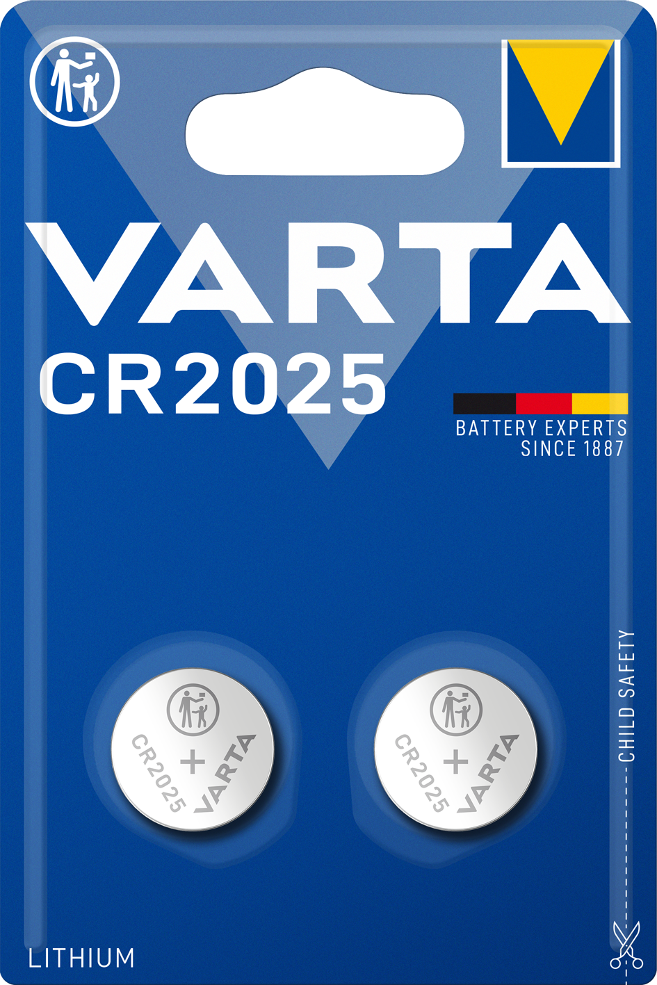 CR2025 Varta Electronic-Batterie 2er Blister