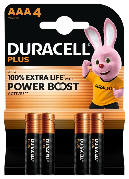MN2400 Duracell Plus Boost 150% Extra Life, BL4