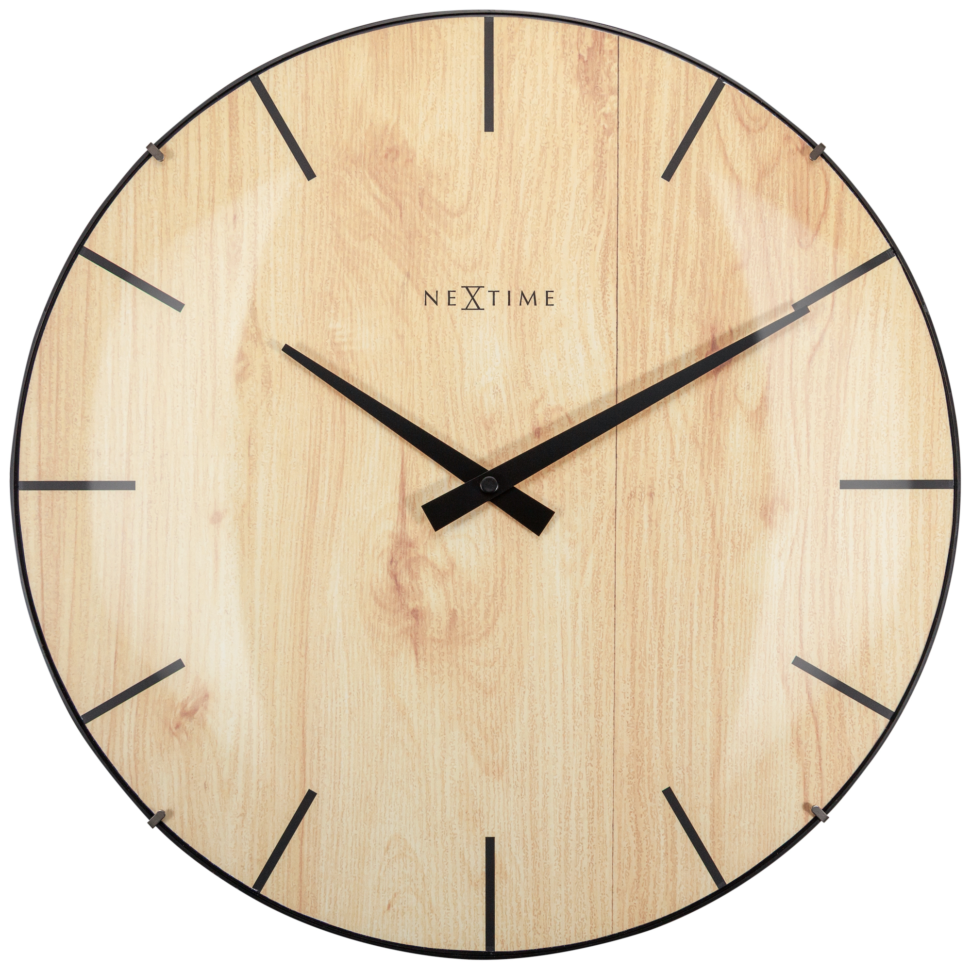 Nextime Wanduhr 3249 Edge Wood Dome, Ø = 35cm