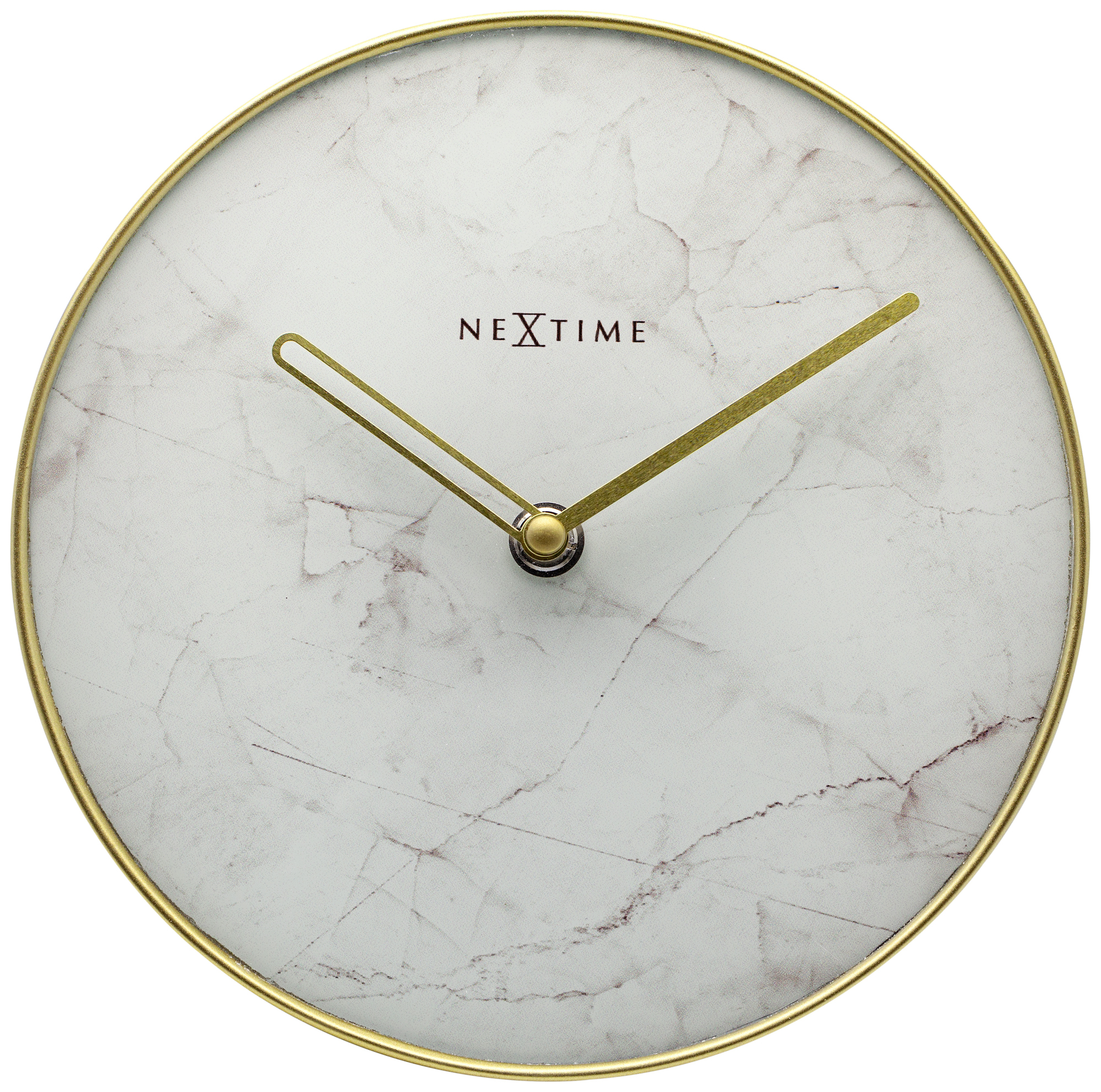 Nextime Tischuhr Marble Table 5222WI, Ø = 20cm