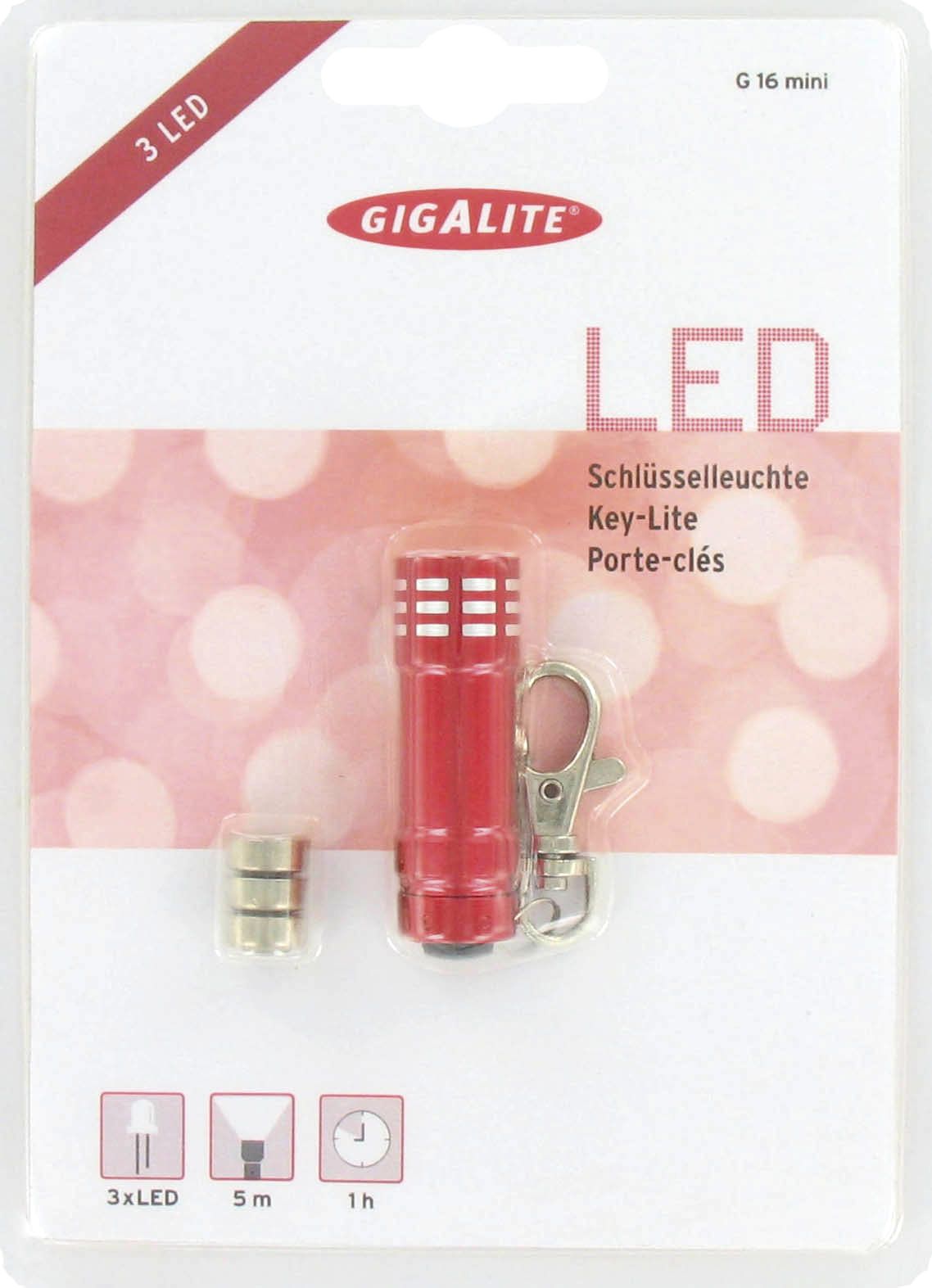 Mellert Gigalite G16 mini, LED-Keylight, rot, 