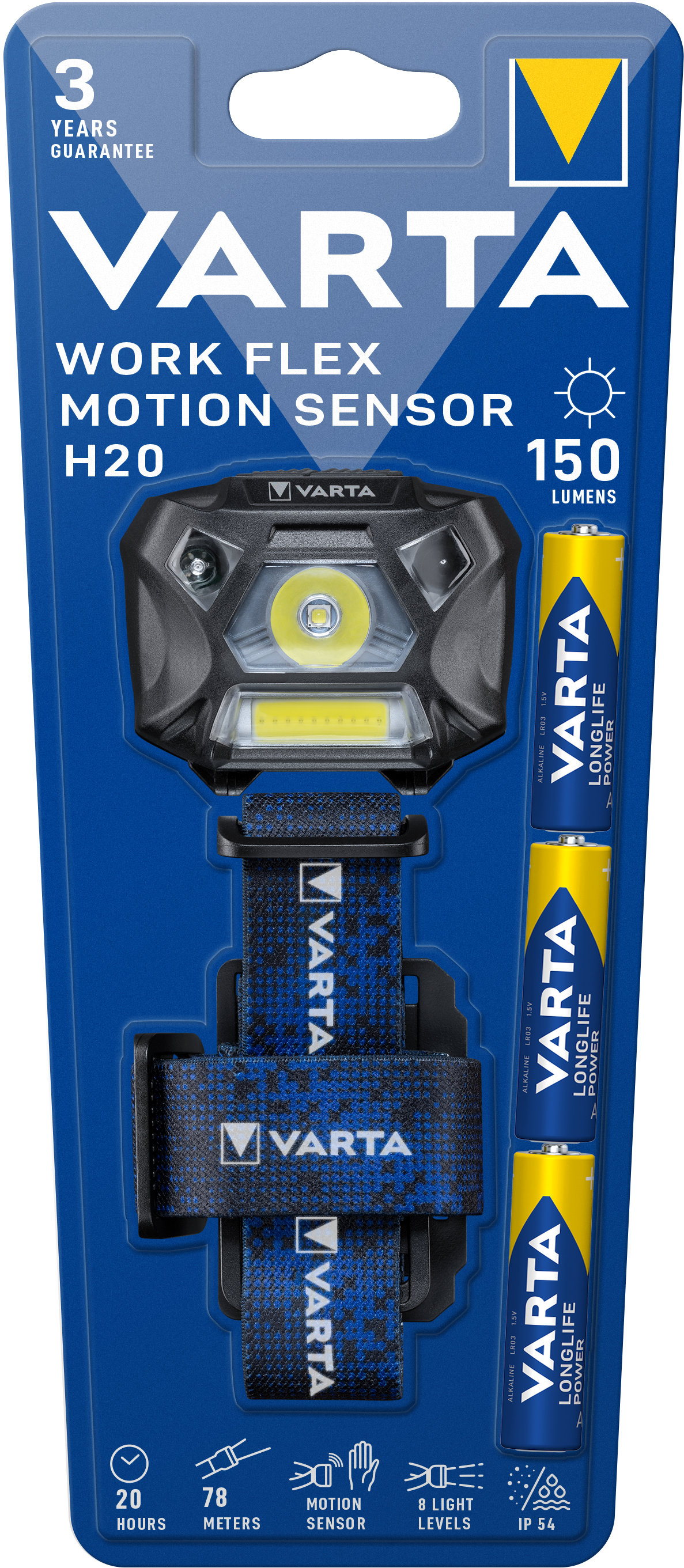 T18648 Varta Work Flex Motion Sensor H20 3AAA
