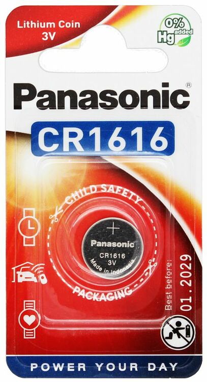 CR1616  Panasonic Electronic-Batterie, 1er Blister