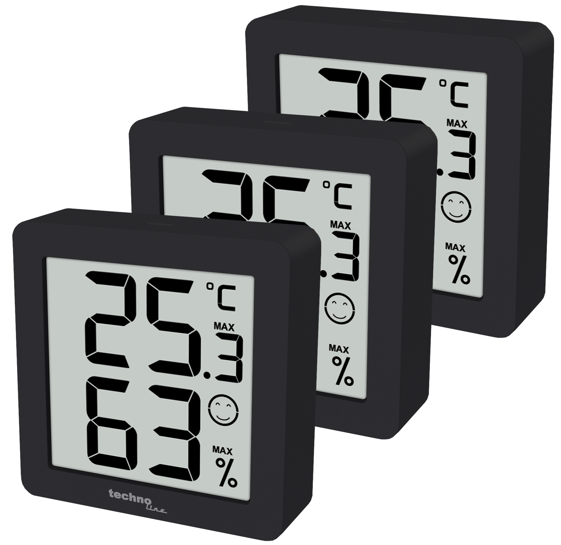 WS9425 technoline Thermo-/Hygrometer 3erSet