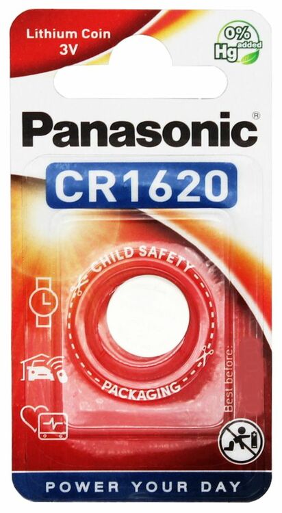 CR1620  Panasonic Electronic-Batterie, 1er Blister
