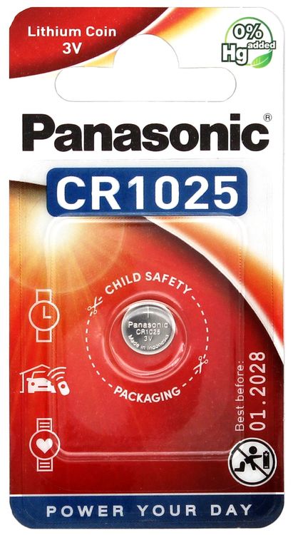 CR1025 Panasonic Electronic-Batterie, 1er Blister