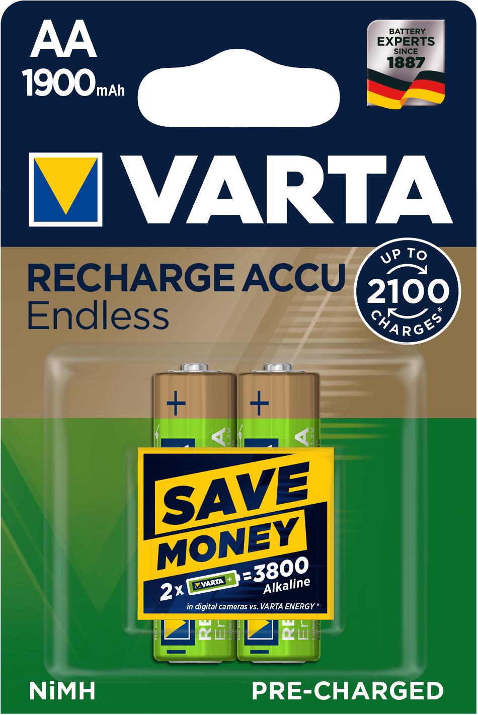 V56676 Varta Recharge Accu Endless 1900mAh