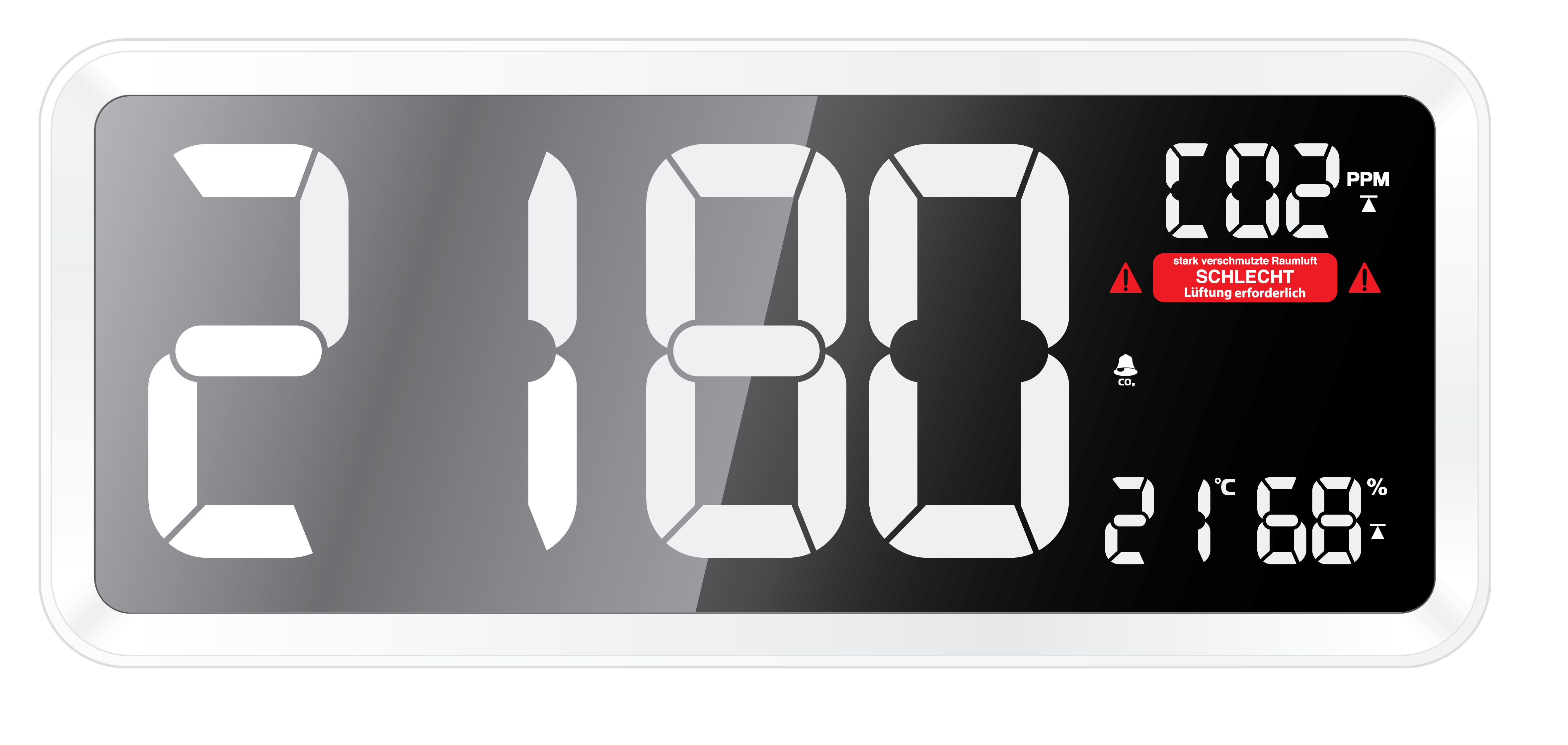 WL1040  technoline Luftgüte-Monitor mit Uhrzeit