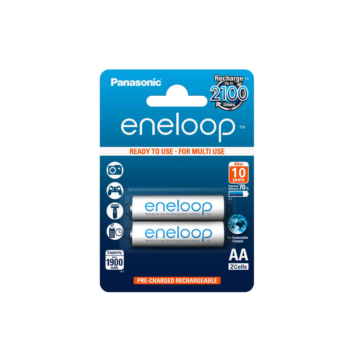 Panasonic eneloop Akku BK-3MCCE AA 1900mAh 