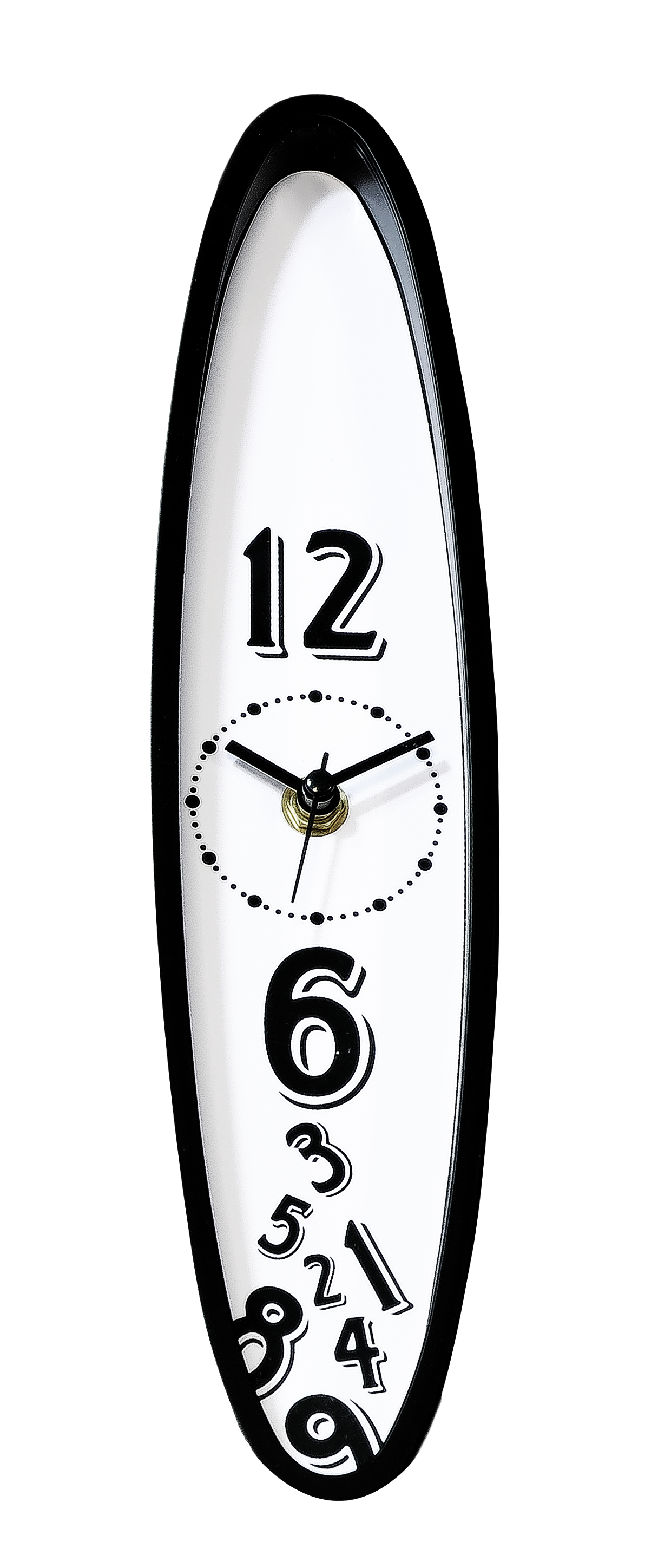 634405 Quarz-Wanduhr ovales Design