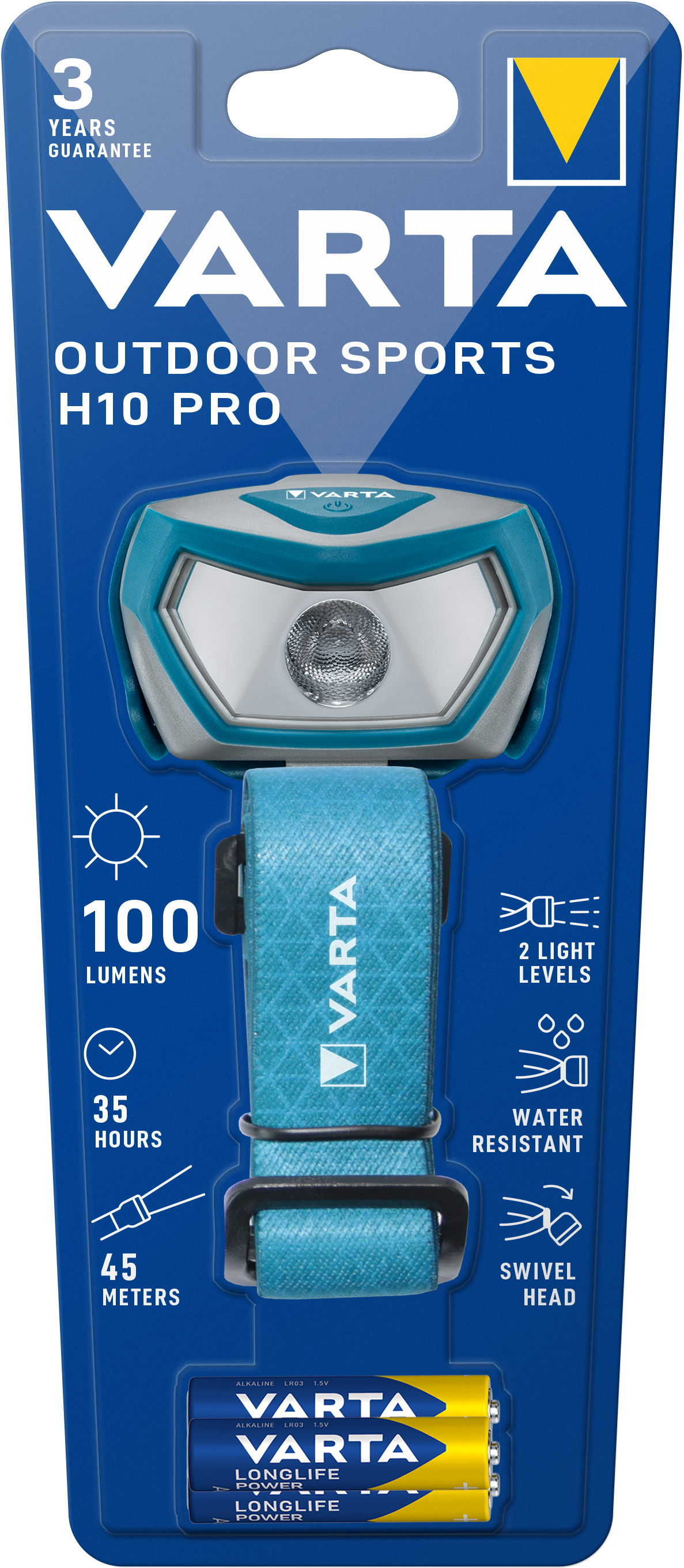 T16650 Varta Outdoor Sports H10 Pro 3AAA mit Batt.