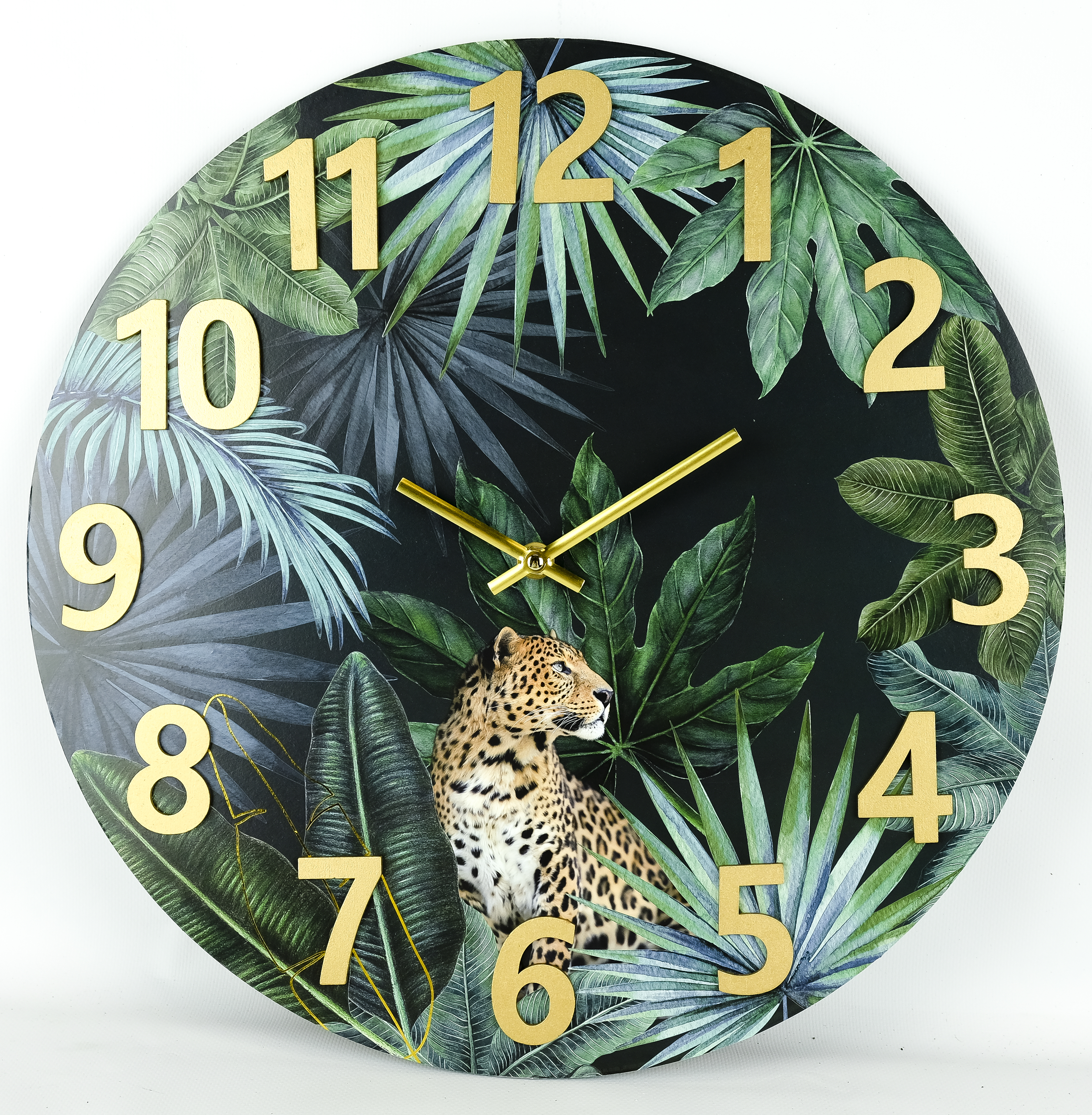 972167 Quarzwanduhr Motiv "Jungle", Ø = 40cm 