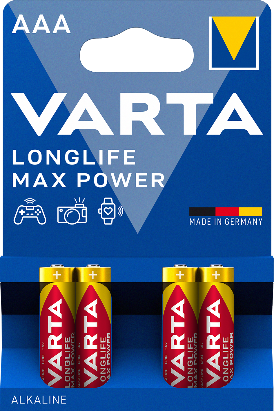 V4703 Varta Longlife Max Power Batterie 4er Blister