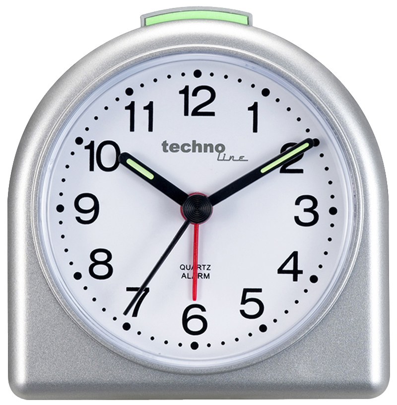 techonline Quarzwecker Modell SD, silber