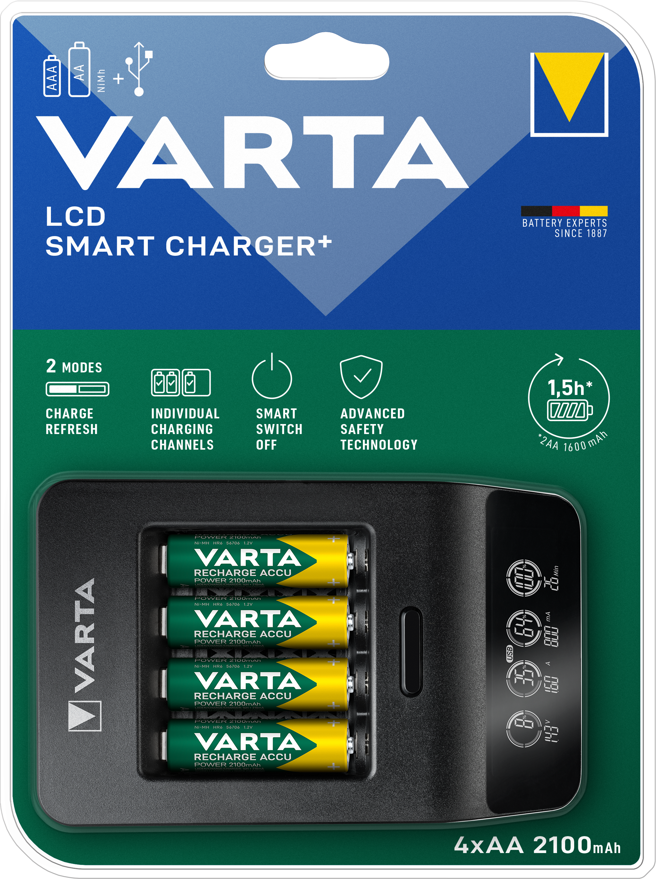 57684101441 Varta LCD Smart Charger+