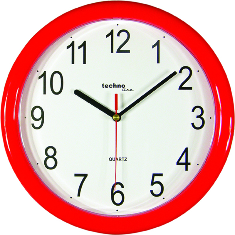 WT 600 technoline Quarz-Wanduhr, Ø=25cm