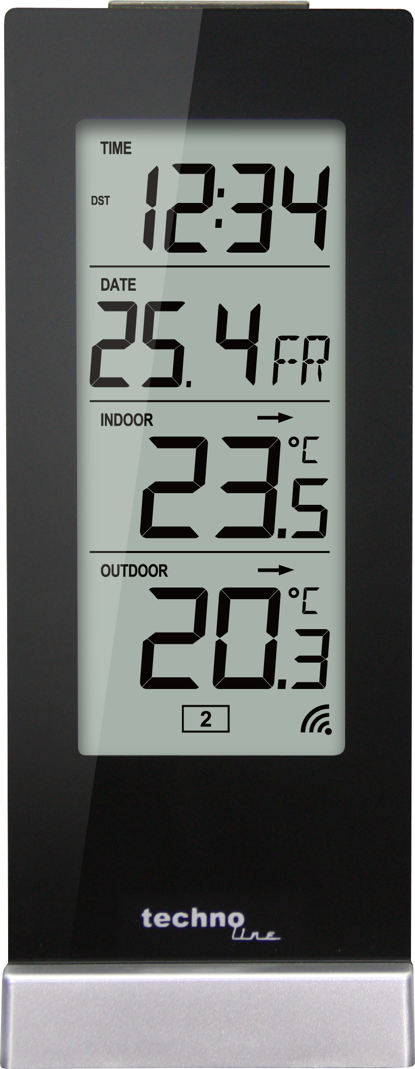 WS 9767 technoline Temperaturstation , schwarz/silber