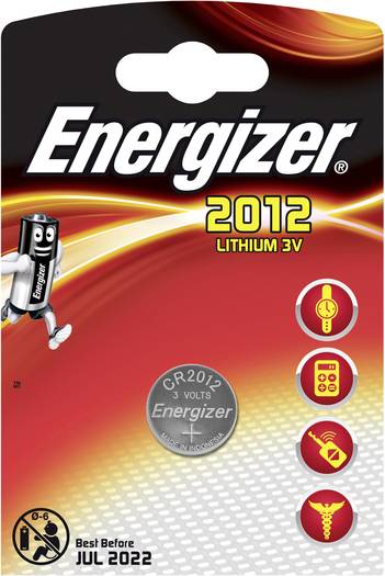 CR2012 Energizer Lithium 3V Batterie, 1er Blister