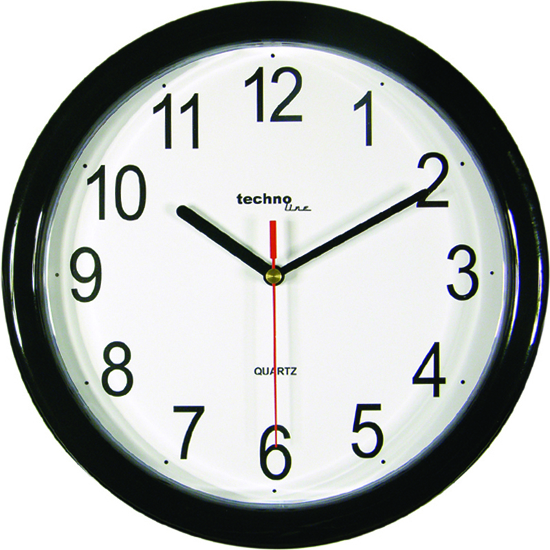 WT 600 technoline Quarz-Wanduhr, Ø=25cm