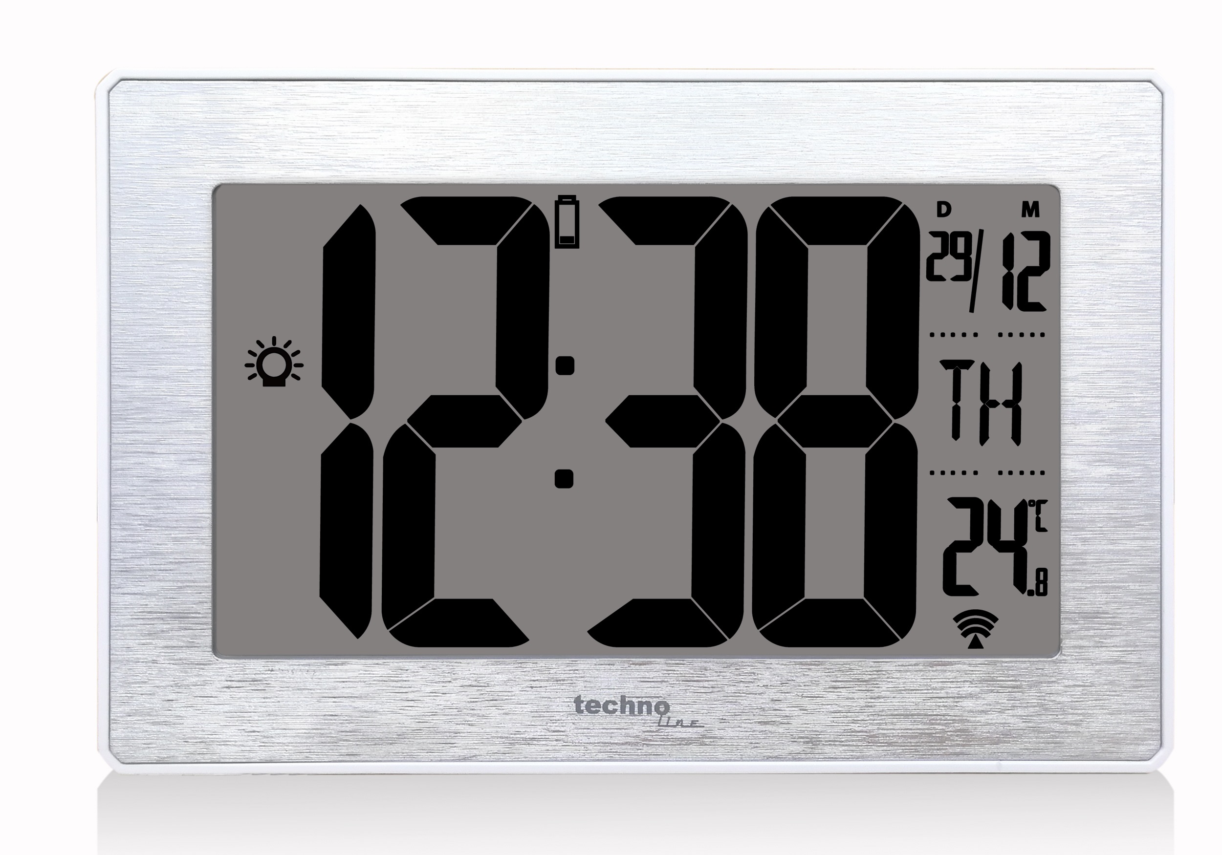 WS8019_logo WS8019 technoline Funk-Wanduhr