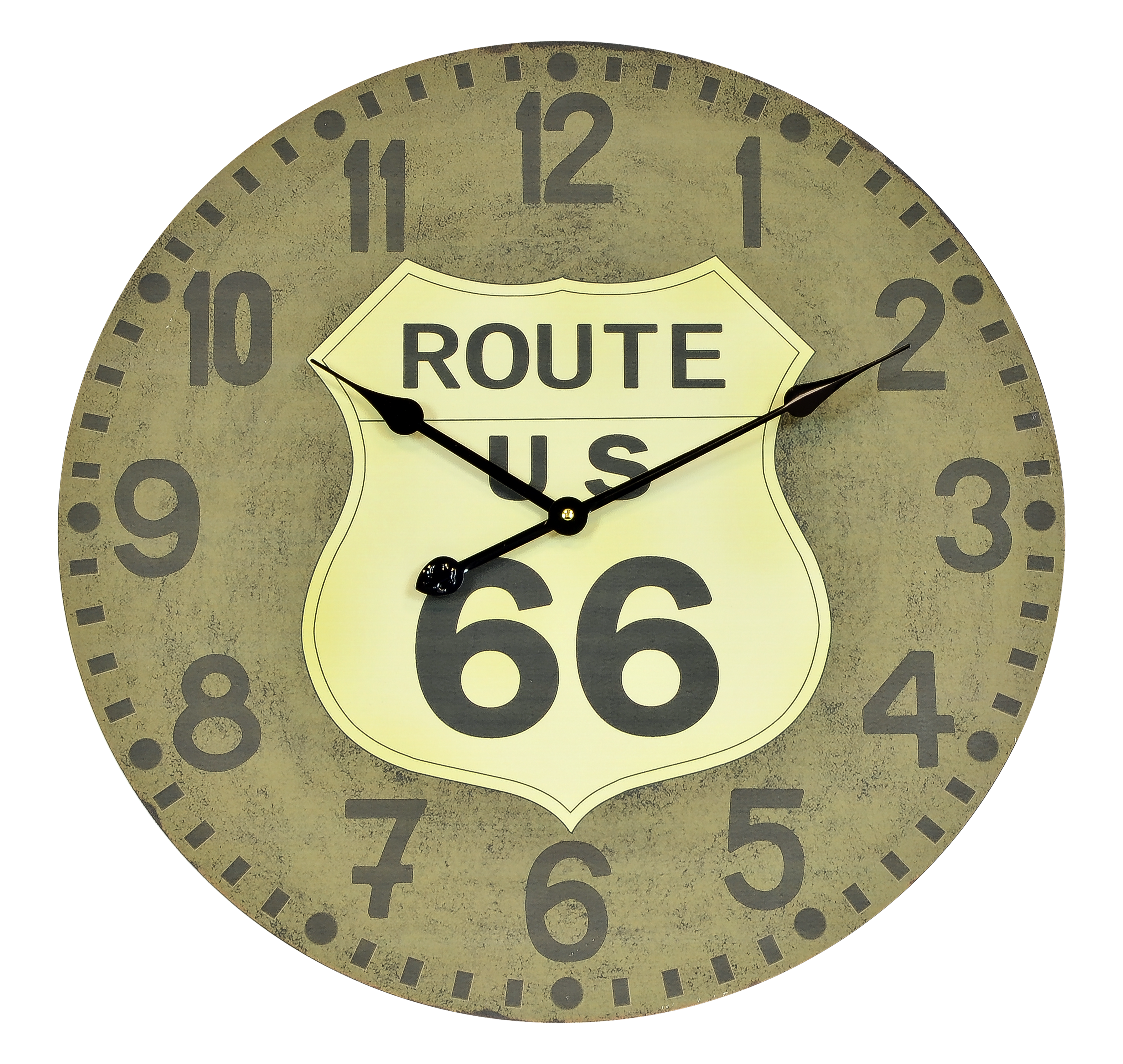 306666 Quarz-Wanduhr XXL "Route 66", Ø = 60cm