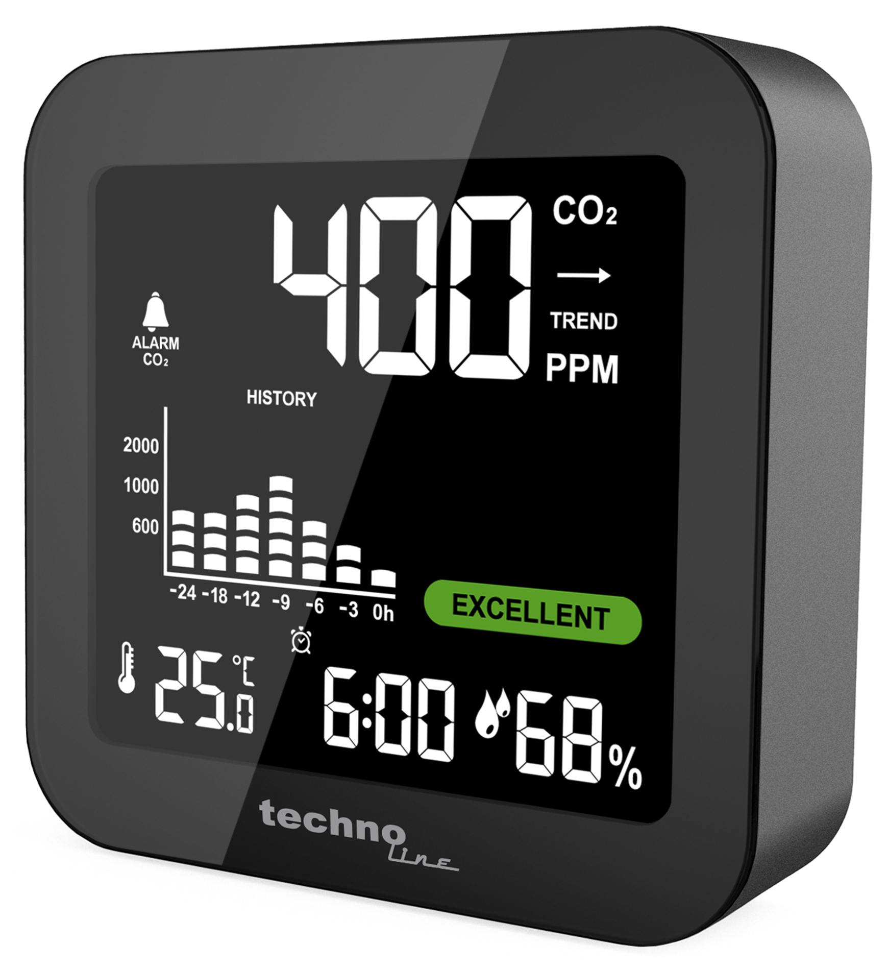 WL1025  technoline Luftgüte-Monitor mit CO2 Sensor