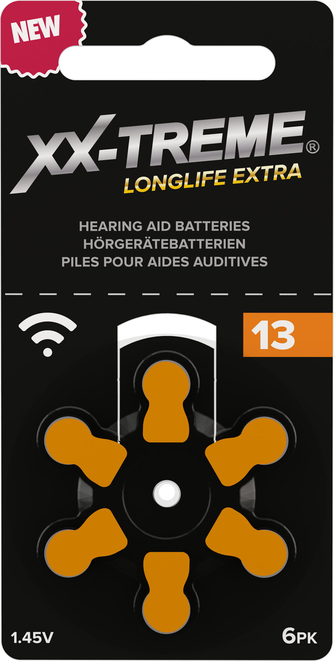 Hörgerätebatterie 13 XX-Treme Longlife Extra 6er Blister