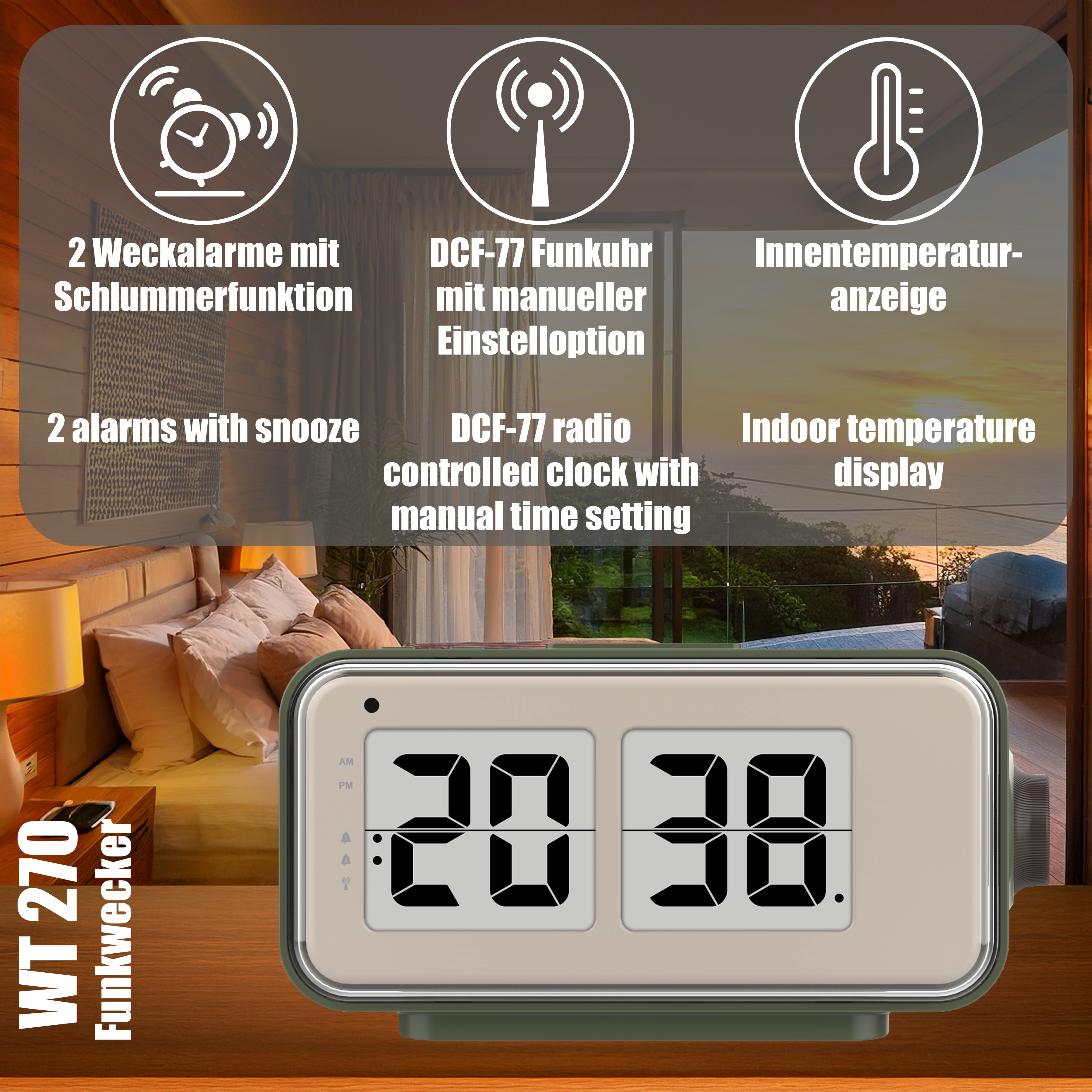 WT 270 technoline Funkwecker