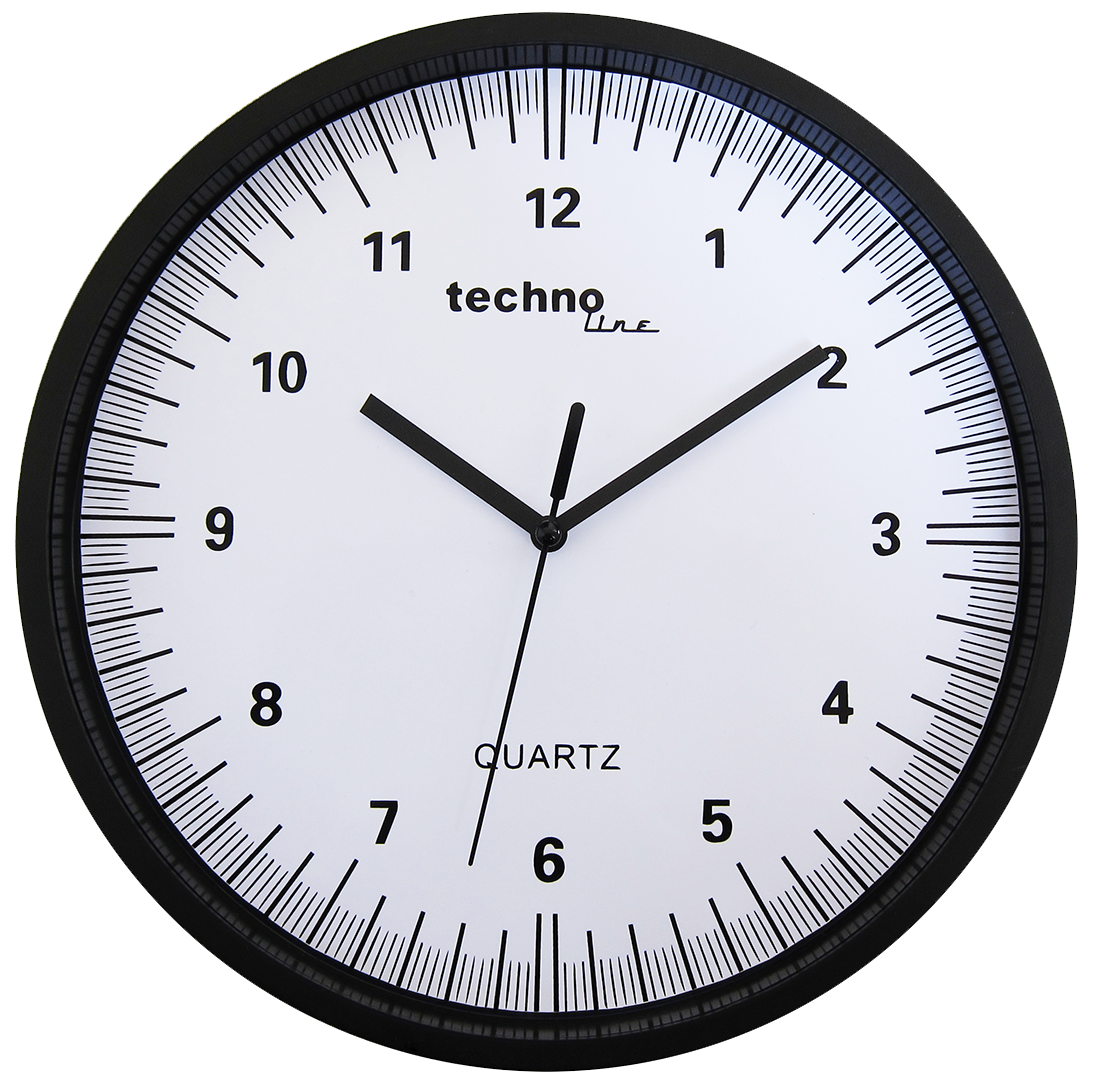 WT 6700 technoline Quarz-Wanduhr, Ø=25cm 