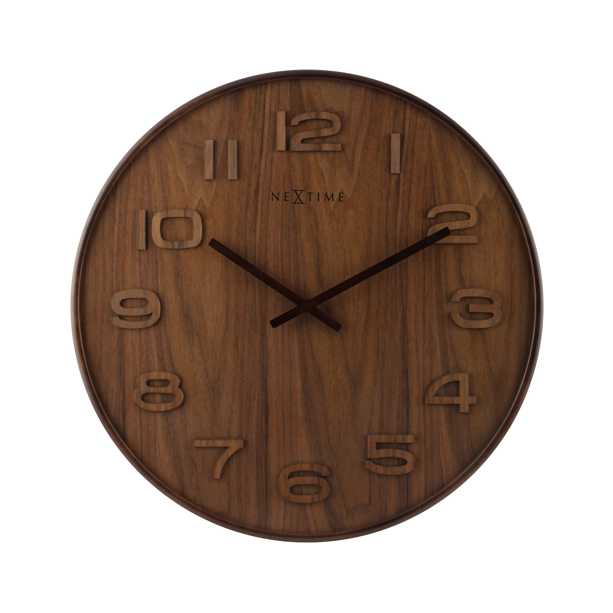 Nextime Wanduhr 3095BR Wood Wood Big Ø53