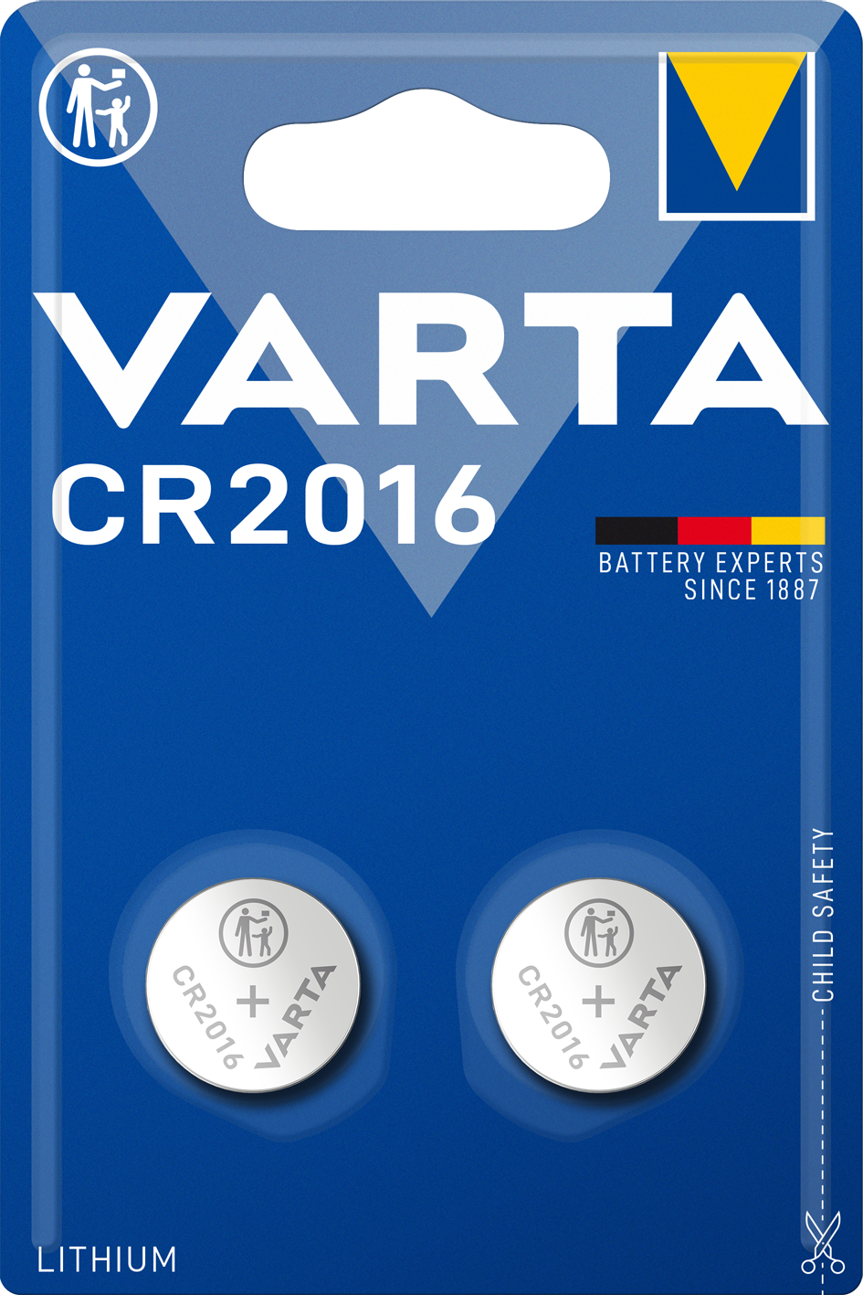 CR2016 Varta Electronic-Batterie 2er Blister